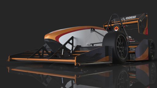 Rendering des Rennautos des Formula Student Vereins StarkStrom Augsburg